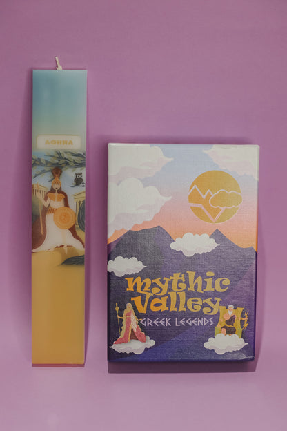 Πασχαλινό Σετ «Αθηνά» – Λαμπάδα & Παιχνίδι Mythic Valley