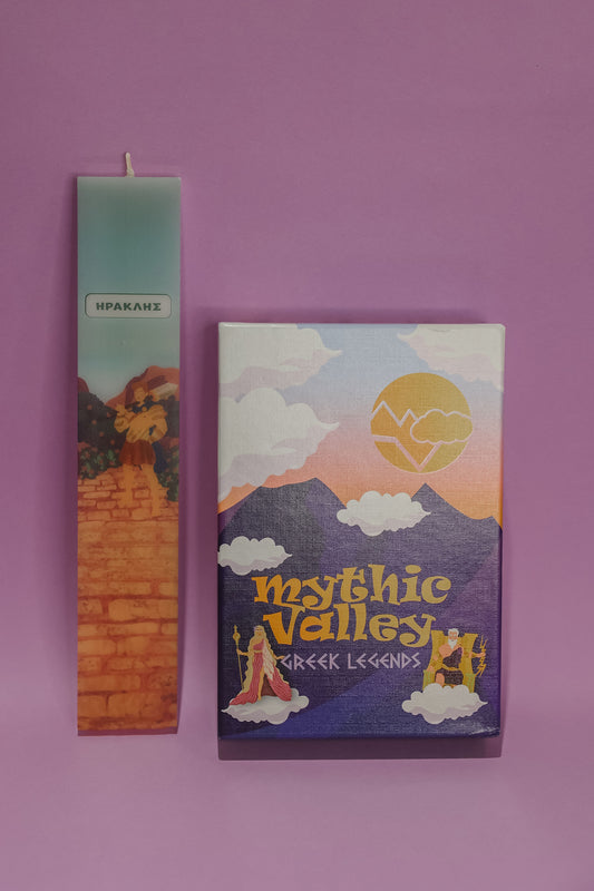 Πασχαλινό Σετ «Ηρακλής» – Λαμπάδα & Παιχνίδι Mythic Valley